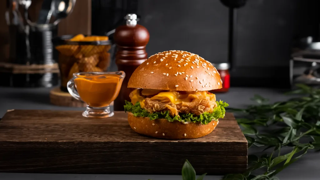 Strawberry tart and gourmet burger – product photography for food brands in Dubai